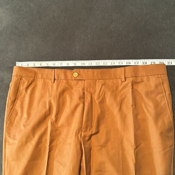 Men’s Mogu Brown 2 Piece One Button Single Breasted Suit Jacket 44 Pants 40 NWT - Picture 9 of 12